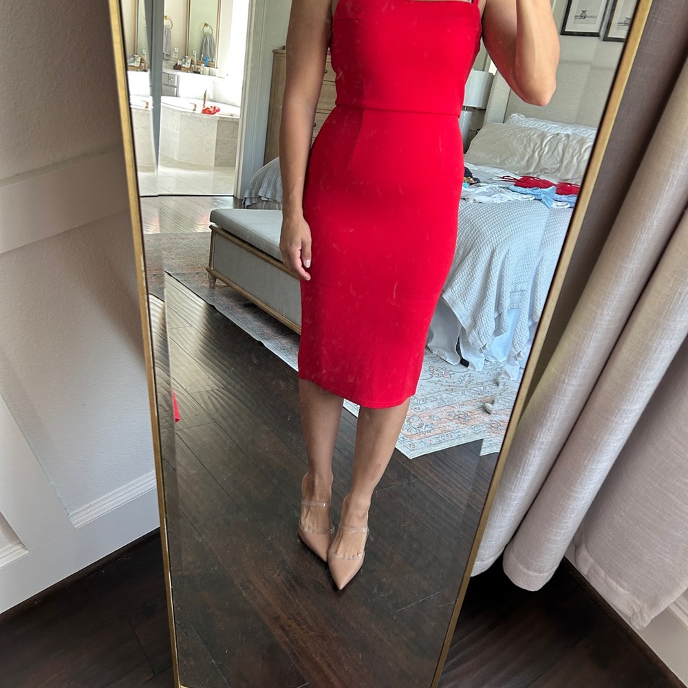 Hello Molly Red MIDI Dress